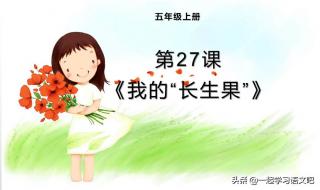 我的长生果整篇课文主要描写什么 我的长生果课堂笔记